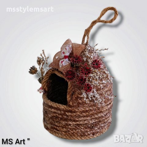 Декоративен пчелен кошер с цветя " Сувенир , снимка 6 - Декорация за дома - 37737283