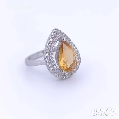 Сребърен Пръстен с Цитрин