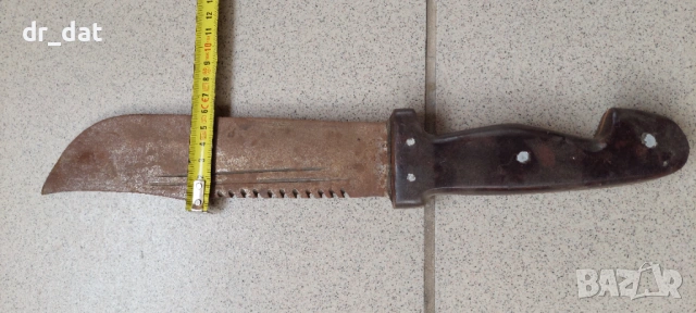 Масивен стар нож, снимка 4 - Ножове - 40283825