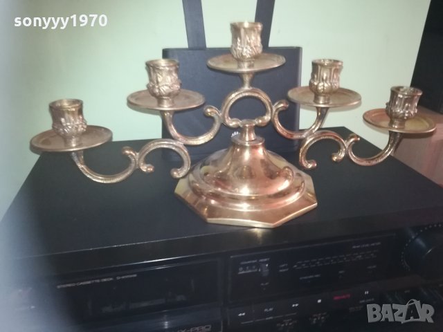 ГОЛЯМ СВЕщНИК ЗА 5 СВЕщИ-40СМ-ВНОС шВЕИЦАРИЯ, снимка 6 - Колекции - 30218600
