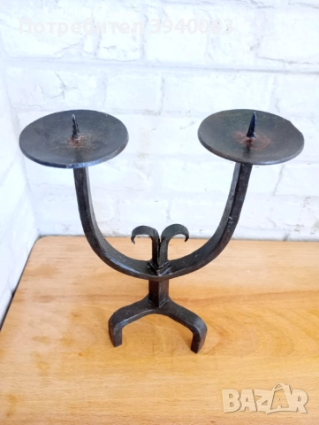 Стар свещник от ковано желязо колекция, снимка 14 - Декорация за дома - 50646667