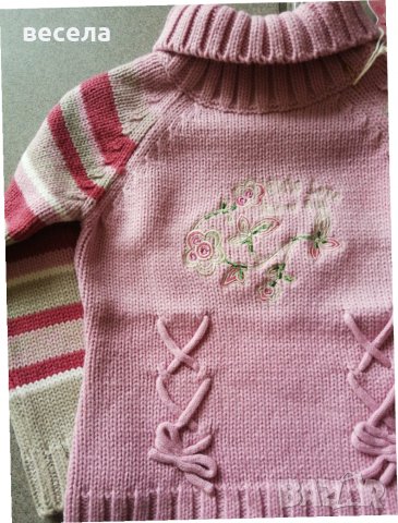 Детско поло, пуловерче розов цвят за 3 год, 98 см височина, снимка 2 - Детски пуловери и жилетки - 35284012