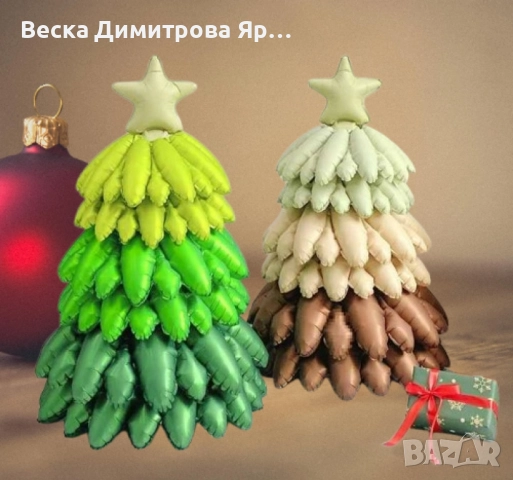 Коледни балони 7 части 3D Коледни елхи – Перфектната декорация за празнично парти, снимка 6 - Други - 52262656