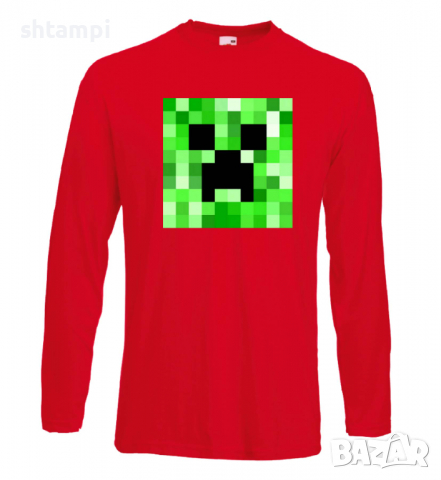 Мъжка тениска Creeper Face 2,Minecraft,Игра,Забавление,подарък,Изненада,Рожден Ден., снимка 14 - Тениски - 36492770