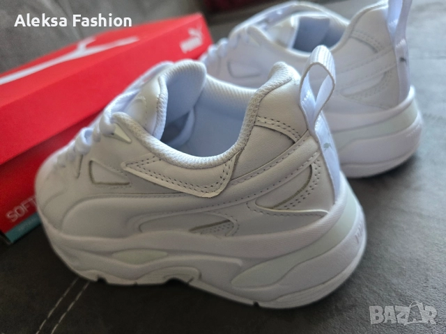Puma дамски бели кожени маратонки кецове , снимка 4 - Маратонки - 52049982