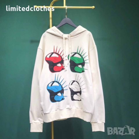 GUCCI Beige Manifesto Mask Print Дамско Горнище тип Суичър size XL, снимка 5 - Суичъри - 32203416