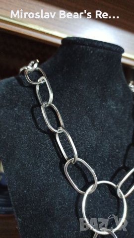 Масивно сребърно колие - дължина 75см, снимка 5 - Колиета, медальони, синджири - 37855666