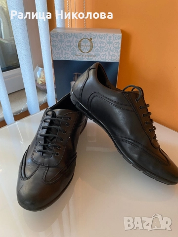 Мъжки кожени обувки Geox 40 номер, снимка 3 - Маратонки - 51483009