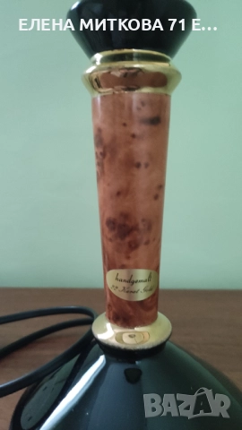 W.Goebel Germany порцеланова настолна лампа декорирана с 22 карата злато, снимка 7 - Настолни лампи - 52564931