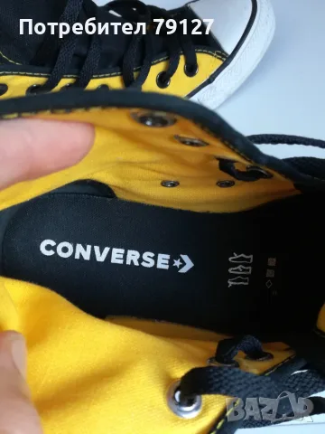 Високи жълти кецове Converse, снимка 6 - Кецове - 56552039