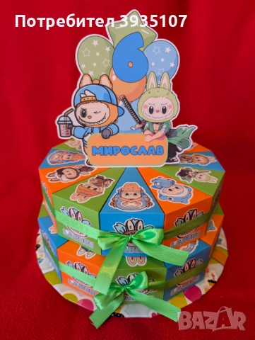 Картонена торта Лабубу