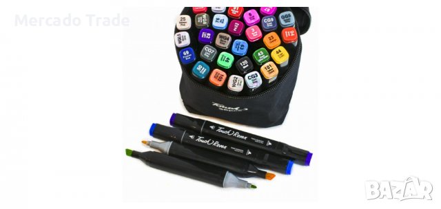 Комплект маркери за рисуване в калъф, двустранни, 80бр., снимка 8 - Ученически пособия, канцеларски материали - 37531027