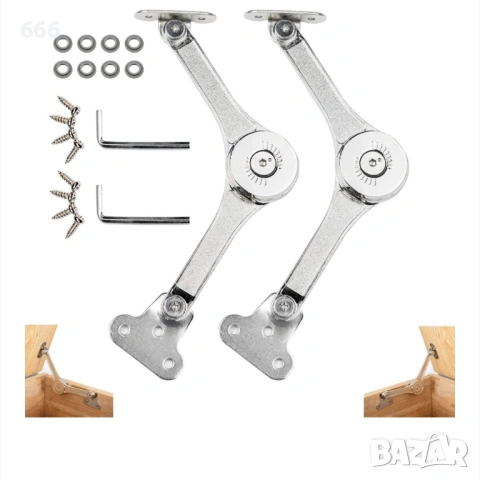 Комплект 2-бр опорни панти за мебелни врати., снимка 4 - Други стоки за дома - 53010725