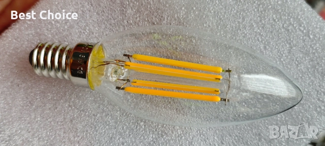 E14 LED димируеми 6W Топло бяло 2700K 600lm – Стъкло 5 пакета, снимка 5 - Крушки - 52917946