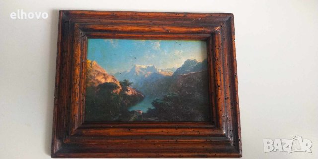 Картина в дървена рамка 21.5х17.5, снимка 1 - Антикварни и старинни предмети - 42325155