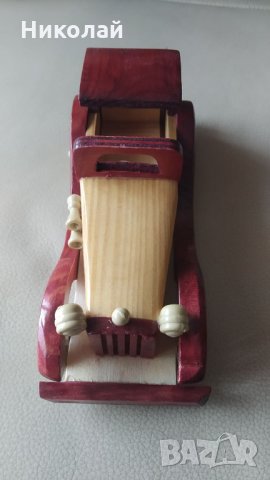 Дървен ретро автомобил , Дървена количка за декорация или игра , кола, снимка 5 - Коли, камиони, мотори, писти - 31059035