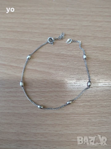 Нежна сребърна гривна , снимка 3 - Гривни - 50562822