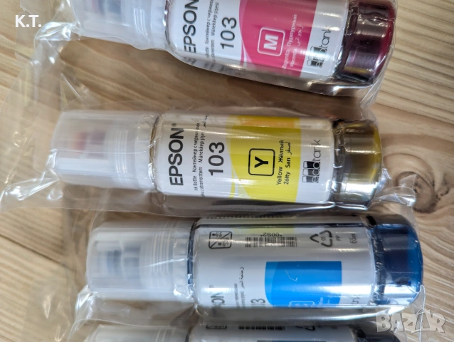 5 броя оригинално мастило Epson 103 65 мл, снимка 3 - Консумативи за принтери - 54004595