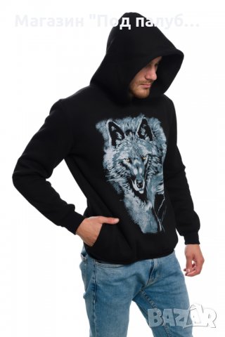 Нов мъжки суичър с дигитален печат Сив вълк, Серия вълци, снимка 8 - Суичъри - 29976586