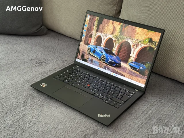 14'FHD+IPS Ryzen 7 Pro-7840u Lenovo Thinkpad T14s Gen4 32GB LPDDR5x 512GB SSD Гаранция 12 Месеца
