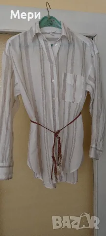Дамска ленена риза H&M, снимка 3 - Ризи - 55825887