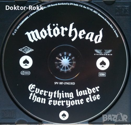 Motorhead – Everything Louder Than Everyone Else (1999) CD