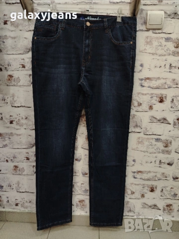 New sky- прави летни дънки, големи размери, тъмни индиго, изчистени, с малко еластан, снимка 2 - Дънки - 53996888