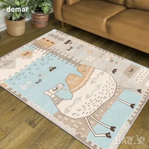Килимче за детска стая Desert Camel 60x90 с тънък велурен релеф, снимка 2 - Килими - 55933413