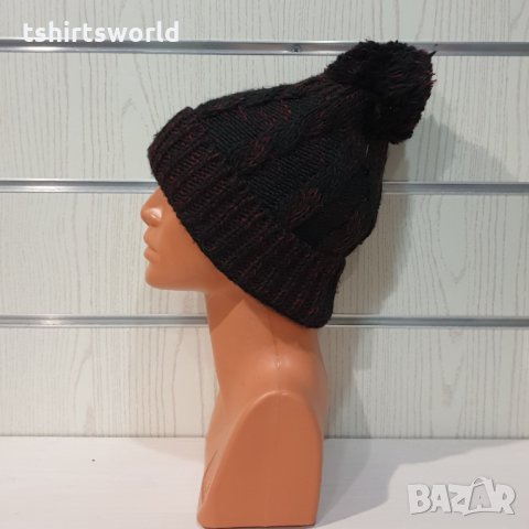 Нова зимна плетена шапка с пух/помпон, снимка 10 - Шапки - 35488686