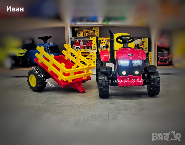ТОП ЦЕНА!НОВО!Акумулаторен трактор с ремарке Rancher с 12V,дистанционно,USB, снимка 2 - Други - 44739697