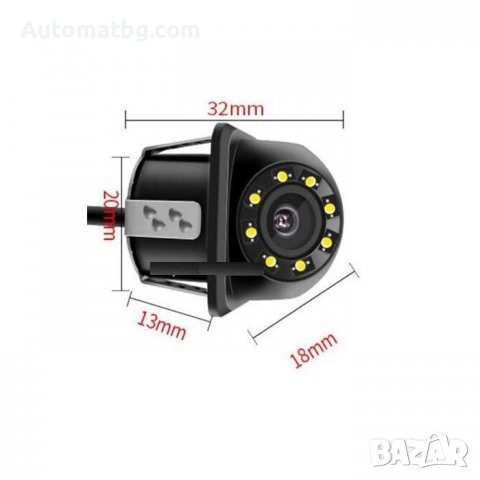 Камера за задна Automat, Широкоъгълна, 8 LED, 12V, Черна, снимка 3 - Аксесоари и консумативи - 37006673