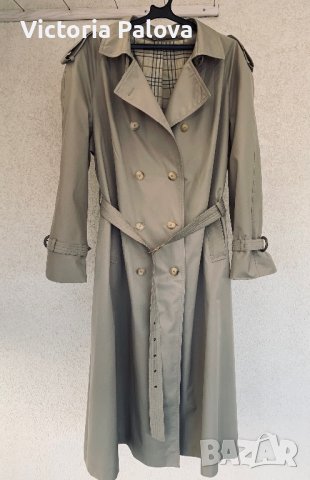 Идеален модерен тренчкот/шлифер DELMOD, снимка 4 - Палта, манта - 39742840