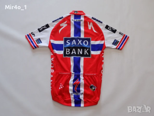 ново вело джърси craft specialized saxo bank тениска екип елек мъжко шосейно колоездене оригинално S, снимка 2 - Спортни дрехи, екипи - 50621188