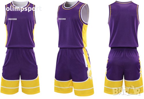 Баскетболен екип, комплект потник и шорти с джобове. Подходящ за тренировки и официални мачове. 