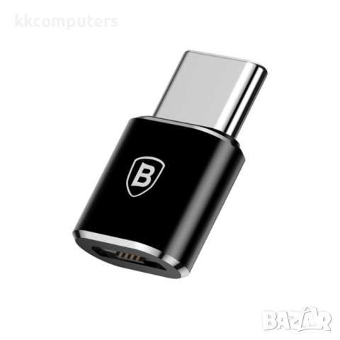 Преходник адаптер Micro USB към USB-C, Baseus, Черен