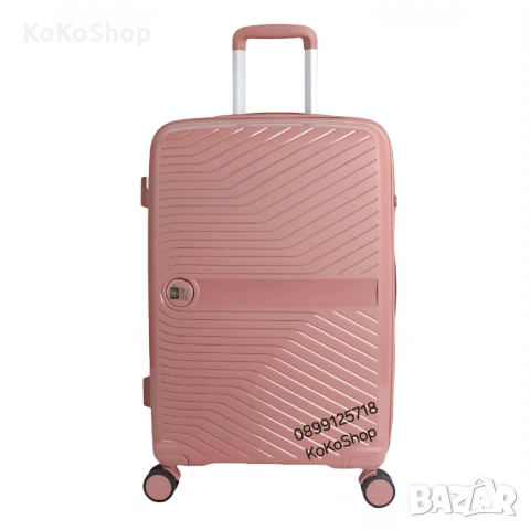 Куфар на колелца-36x21x55.5 см./розов куфар на колелца