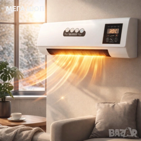 Стенен PTC отоплител и вентилатор LX-333 – 1800W, дистанционно управление и таймер
