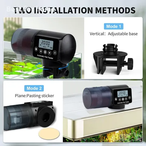 Автоматична хранилка за риби AOYAR, снимка 7 - Оборудване за аквариуми - 47731859