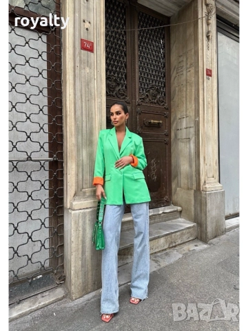Дамско Сако Цвят Мента , снимка 3 - Сака - 52221434