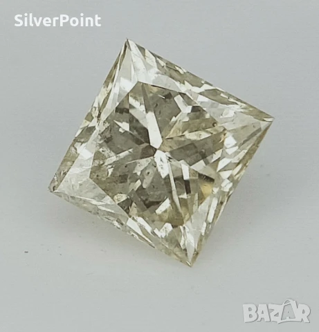 Диамант светло жълт натурален 