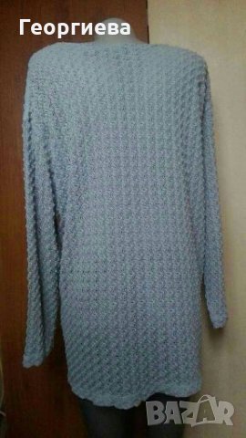 Син пуловер, голям размер👕🍀L, XL👕🍀арт.1086, снимка 3 - Блузи с дълъг ръкав и пуловери - 30293105
