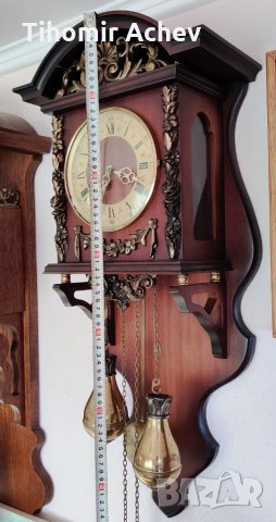 Стар датски механичен стенен часовник, снимка 1 - Антикварни и старинни предмети - 35035988