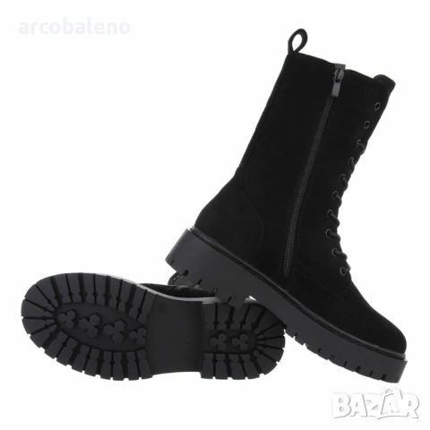 Дамски боти с връзки, 2цвята , снимка 3 - Дамски боти - 41968672
