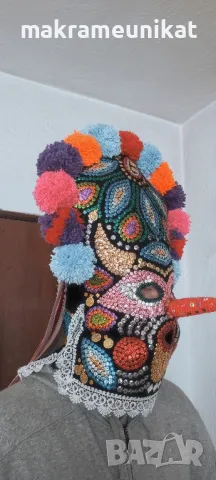 Кукерска маска, гугла, ръчна изработка, уникат, Новодел, Сурва, Кукерландия, снимка 15 - Колекции - 42880006