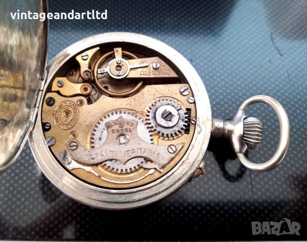 Колекционерски джобен часовник Роскопф, Rosscopf ancre, работи отлично, снимка 6 - Антикварни и старинни предмети - 40098575