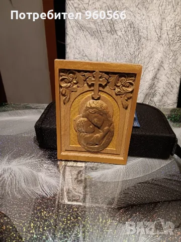 Дървена икона, снимка 2 - Икони - 47262751