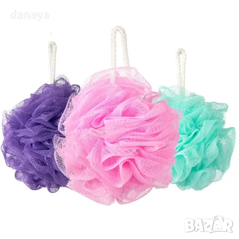 5511 Ексфолираща гъба за баня, едноцветна, 50 гр, снимка 5 - Други - 48432908