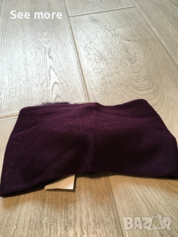 Лента за глава 3 цвята с естествен косъм заек, снимка 4 - Шапки - 52102377