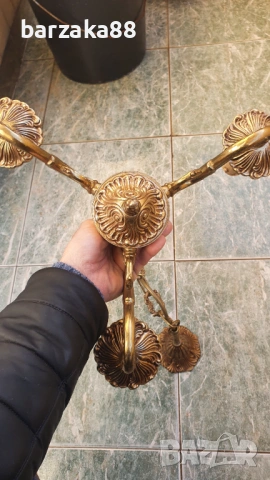 Малък месингов полилей , снимка 9 - Полилеи - 53162606