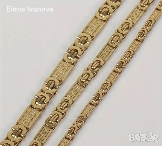 Уникален масивен ланец от медицинска стомана, снимка 2 - Колиета, медальони, синджири - 49483710